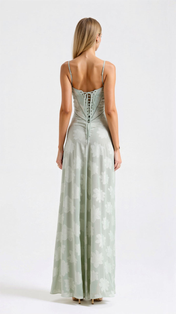 Lauren | Dames Bruiloft Gast Jurk Bustier Maxi Jurk