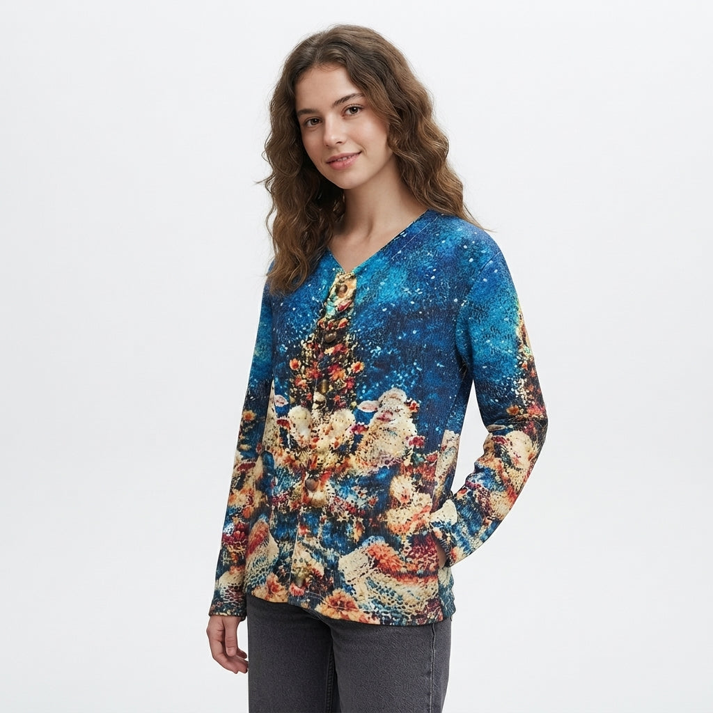 Mieke | Warm Gebreid Vest met Knopen