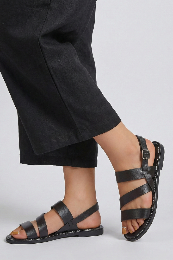 Makayla | Dames Moderne Platte Sandalen met Achterband