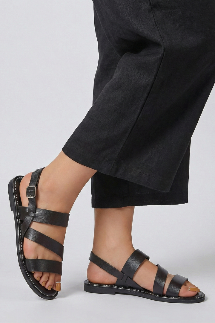 Makayla | Dames Moderne Platte Sandalen met Achterband