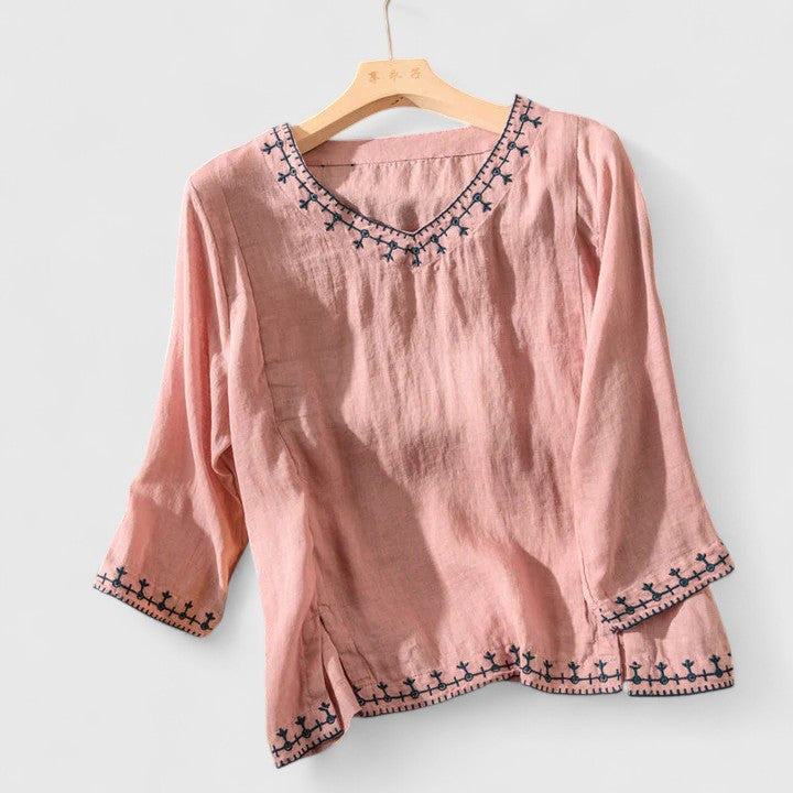 Taysia | Elegante V-Hals Blouse