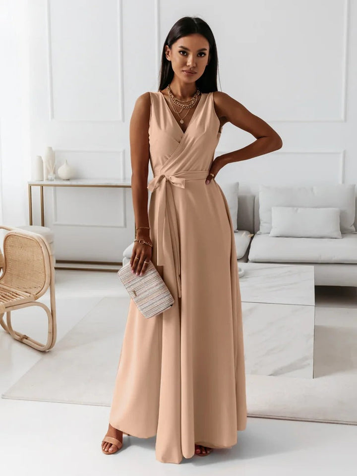 Hailey | Vrouwen Bruidsgast Elegante Wikkel Maxi Jurk