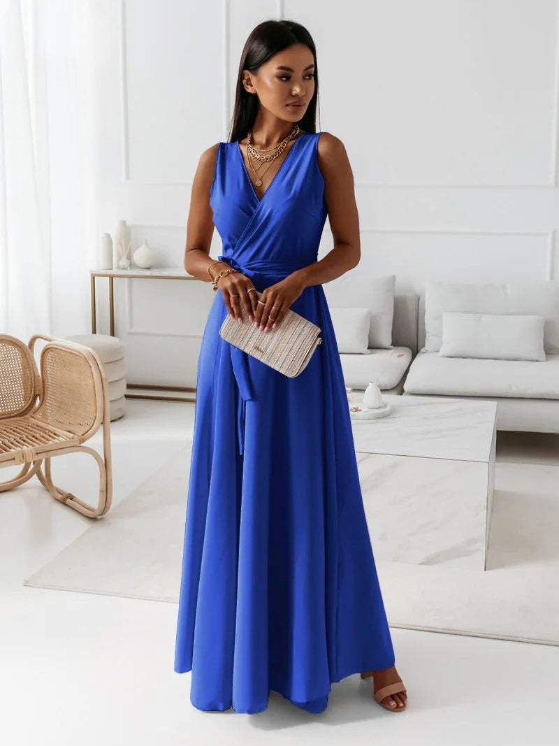 Hailey | Vrouwen Bruidsgast Elegante Wikkel Maxi Jurk
