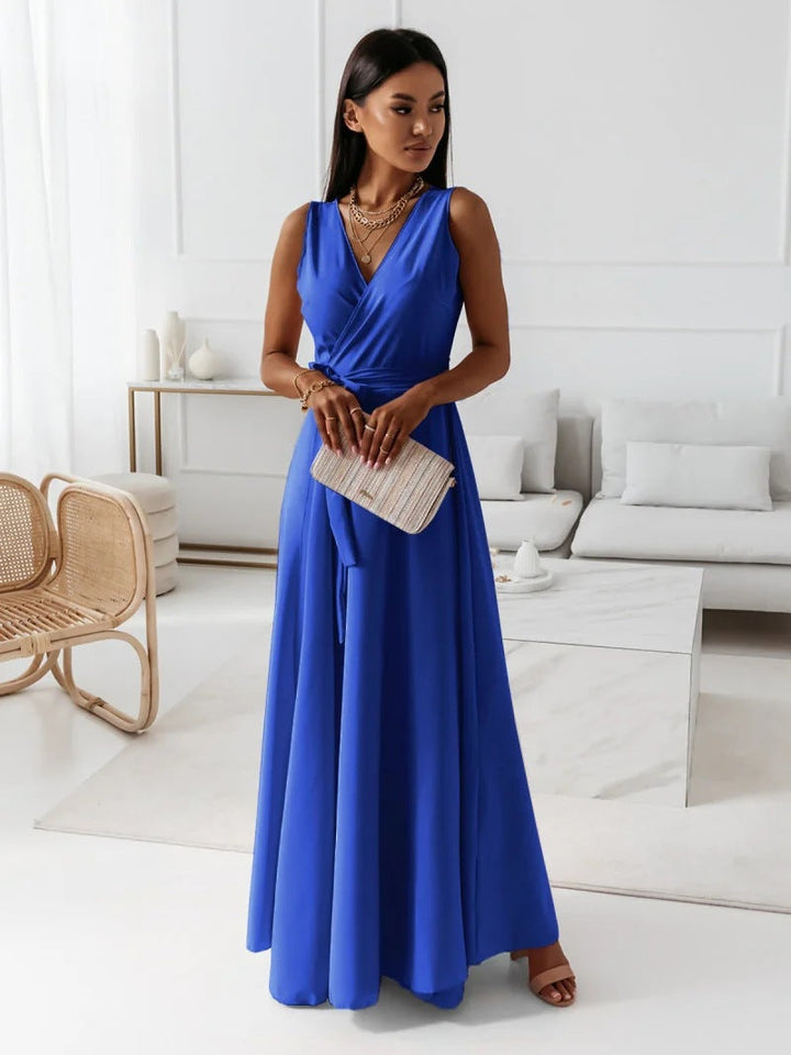 Hailey | Vrouwen Bruidsgast Elegante Wikkel Maxi Jurk