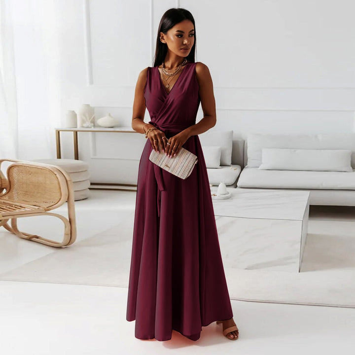 Hailey | Vrouwen Bruidsgast Elegante Wikkel Maxi Jurk