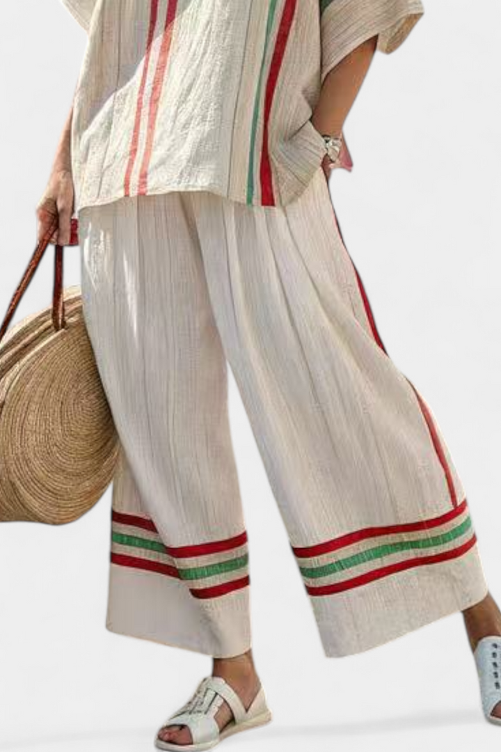 Truvane | Comfortabele Boho Print Blouse &amp; Losse Broek