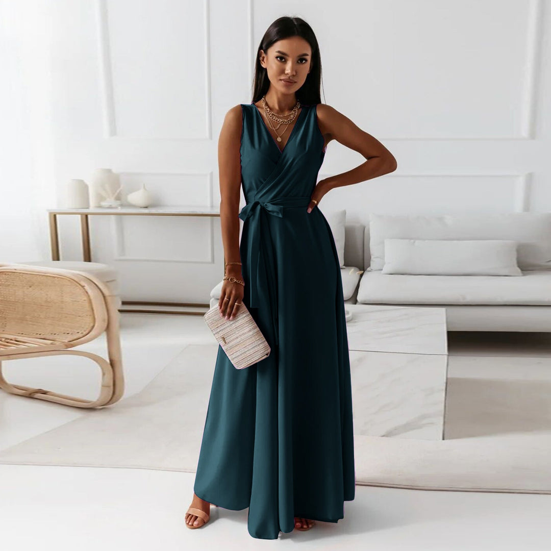 Hailey | Vrouwen Bruidsgast Elegante Wikkel Maxi Jurk