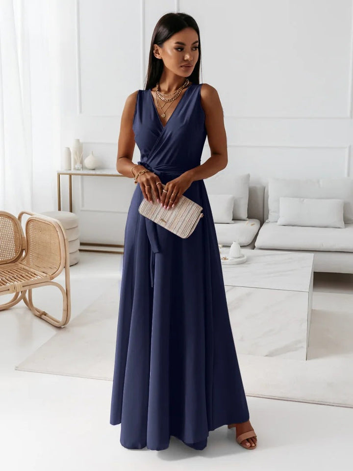 Hailey | Vrouwen Bruidsgast Elegante Wikkel Maxi Jurk