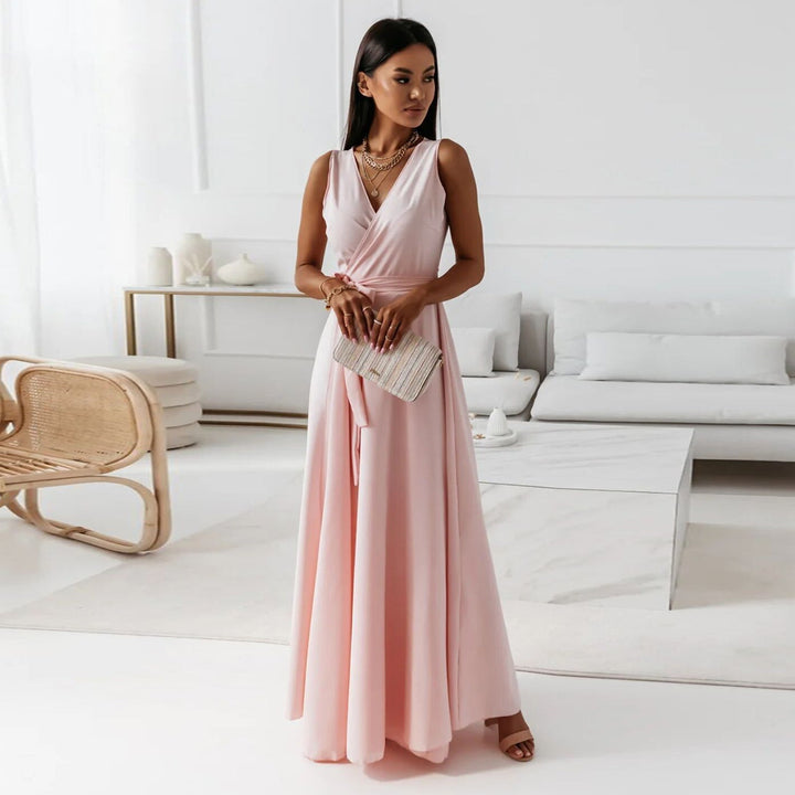 Hailey | Vrouwen Bruidsgast Elegante Wikkel Maxi Jurk