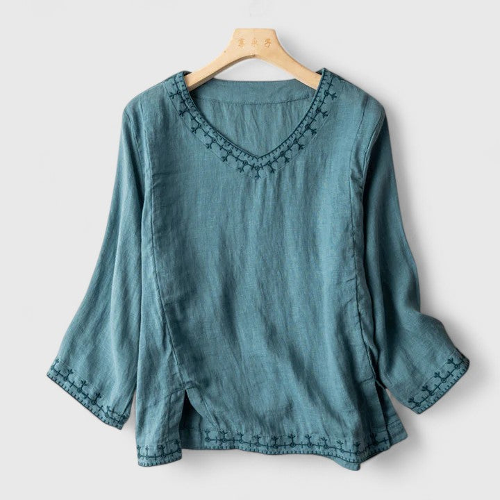 Taysia | Elegante V-Hals Blouse