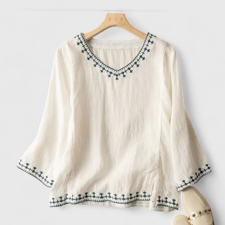 Taysia | Elegante V-Hals Blouse
