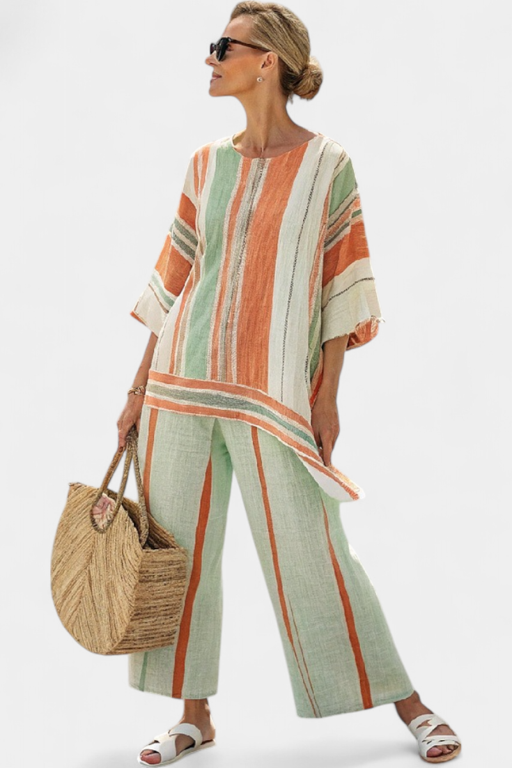 Bellmere | Elegante Asymmetrische Top &amp; Wijde Broek