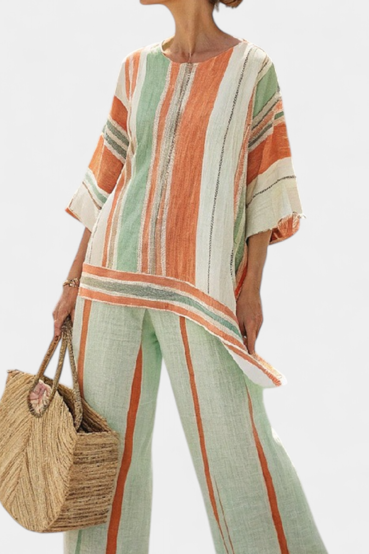 Bellmere | Elegante Asymmetrische Top &amp; Wijde Broek