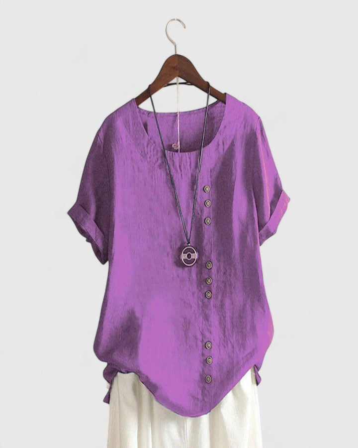 Elisavie | Comfortabele Korte Mouwen Blouse