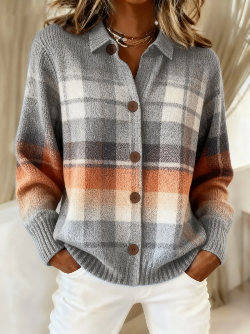 Elena – Gecontroleerde Gebreide Blouse In Zachte Tinten