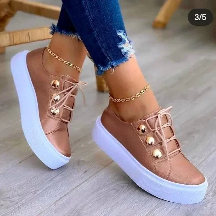 Serena | Orthopedische Platform Sneakers met Ronde Neus