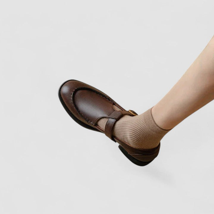 Zhelynne | Orthopedische Mary Jane Schoenen met Vierkante Neus
