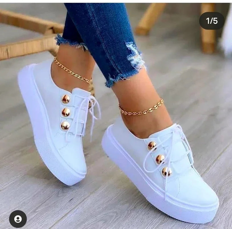 Serena | Orthopedische Platform Sneakers met Ronde Neus