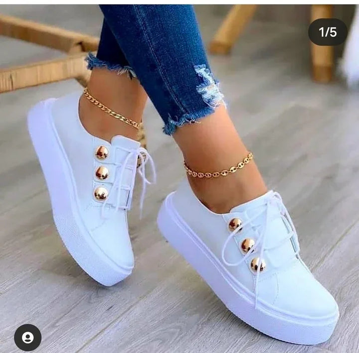 Serena | Orthopedische Platform Sneakers met Ronde Neus