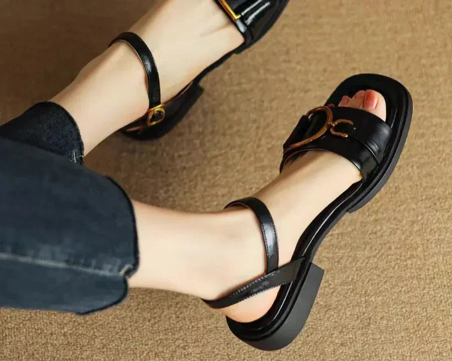 Amara | Geknoopte Platte Sandalen