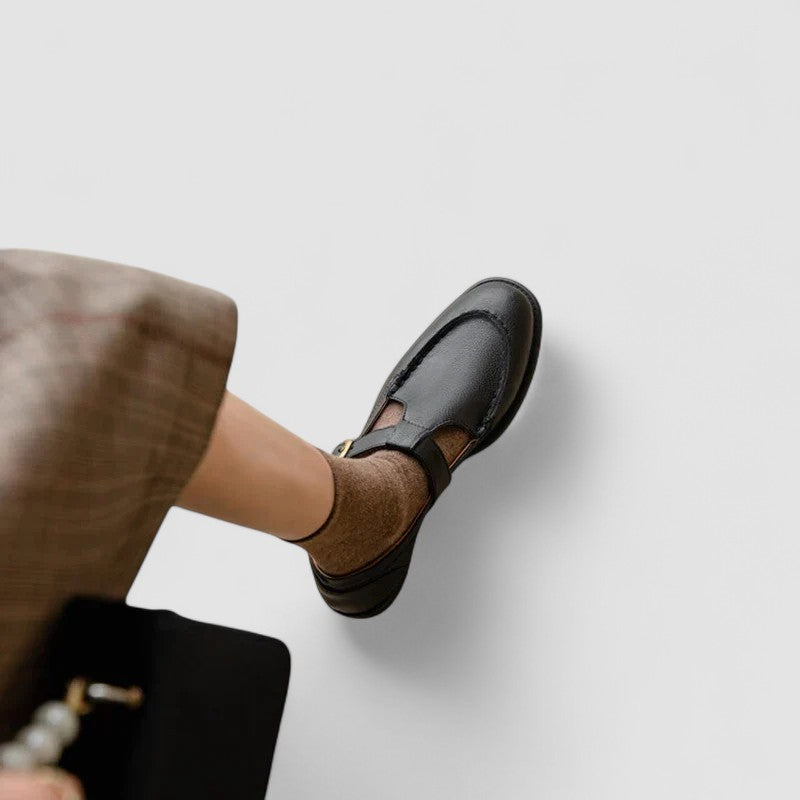 Zhelynne | Orthopedische Mary Jane Schoenen met Vierkante Neus