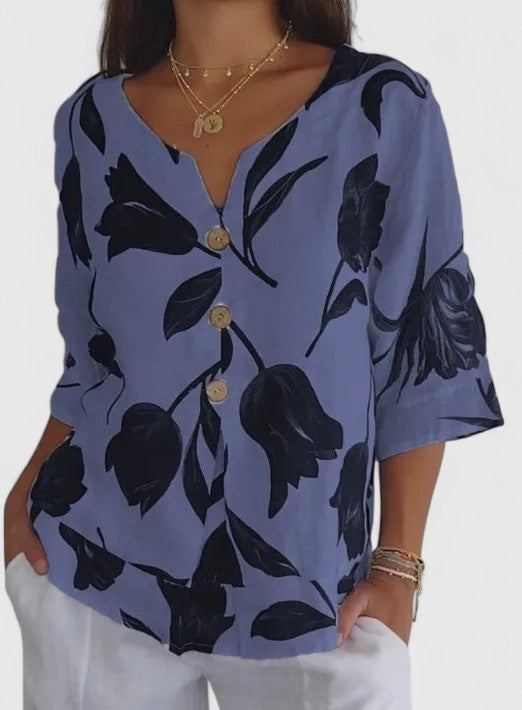 Isabel | Elegante Bloemenprint Blouse
