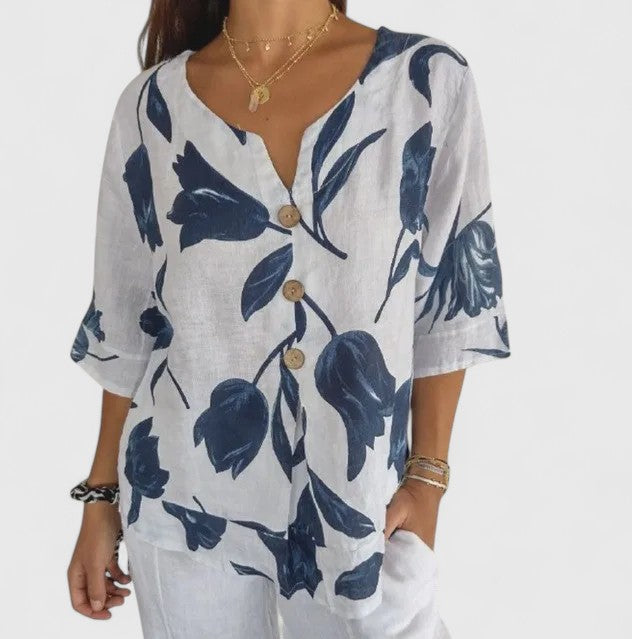 Isabel | Elegante Bloemenprint Blouse
