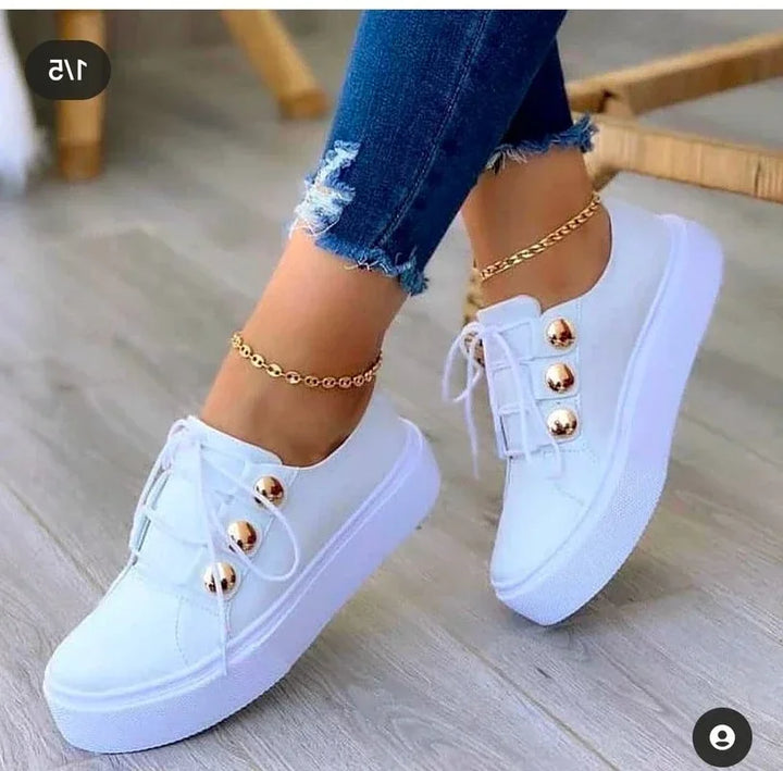Serena | Orthopedische Platform Sneakers met Ronde Neus