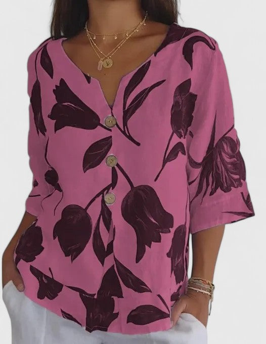 Isabel | Elegante Bloemenprint Blouse