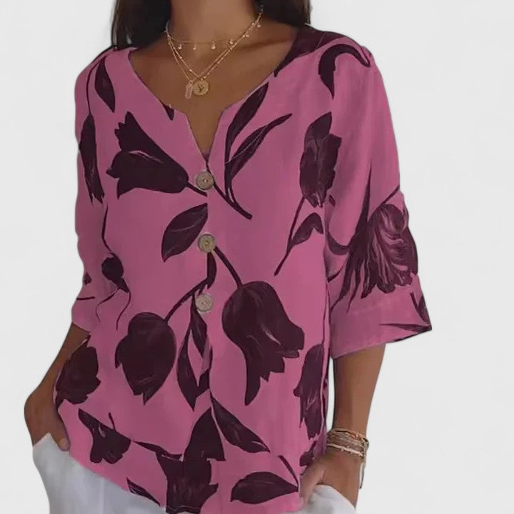 Isabel | Elegante Bloemenprint Blouse