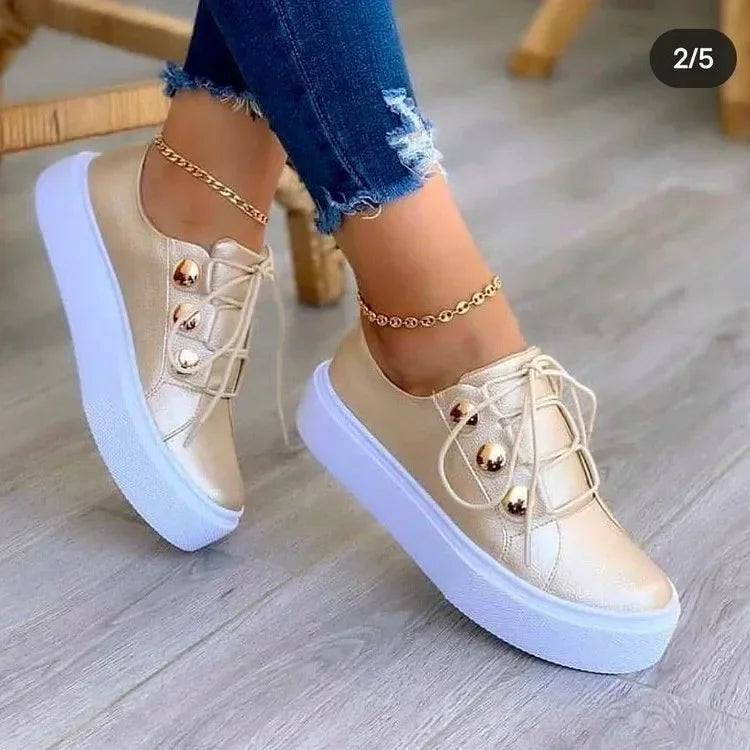 Serena | Orthopedische Platform Sneakers met Ronde Neus