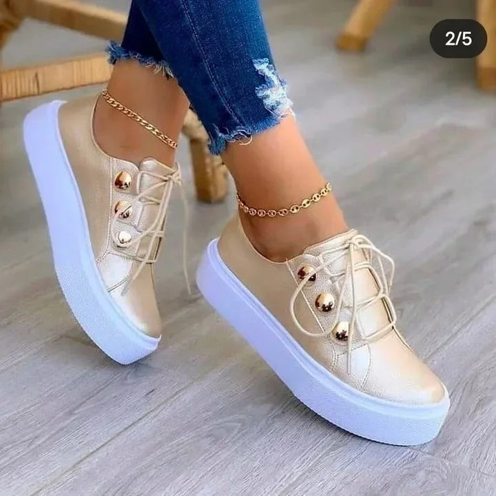 Serena | Orthopedische Platform Sneakers met Ronde Neus