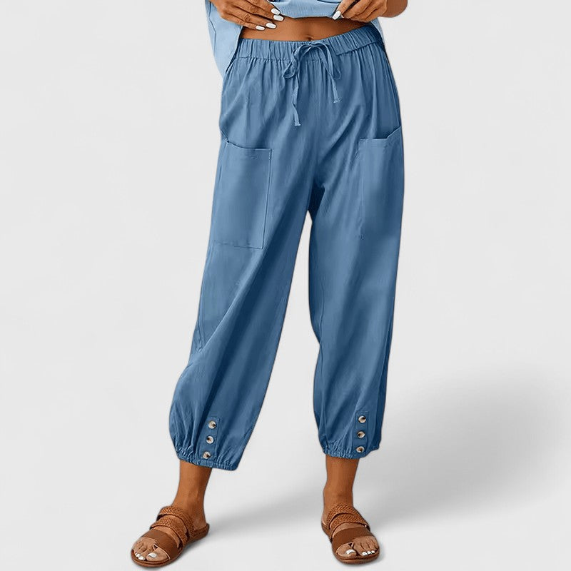 Jolie | Verfijnde Wijde Pantalon