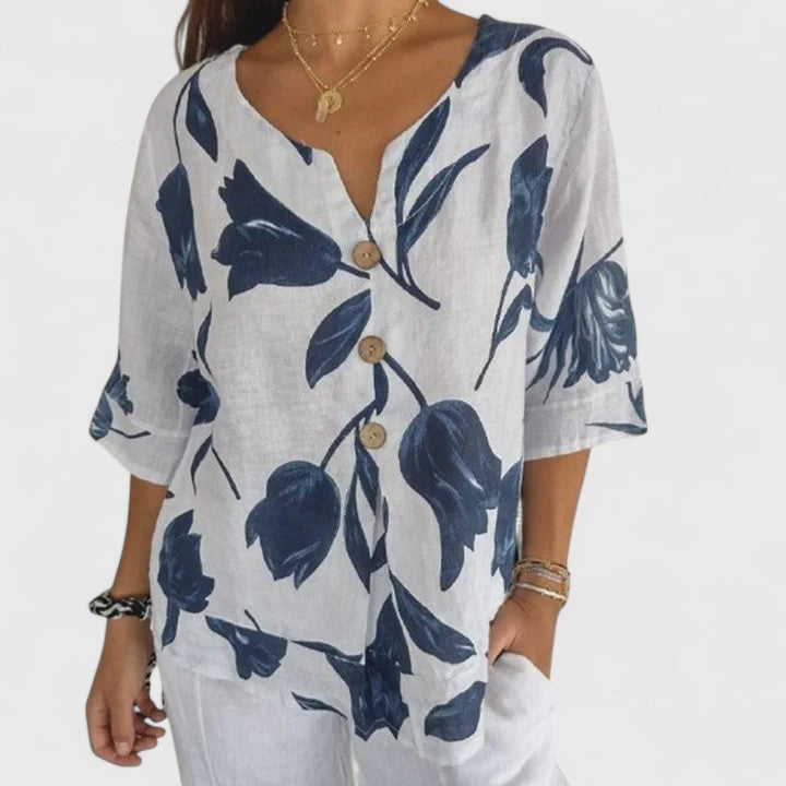 Isabel | Elegante Bloemenprint Blouse