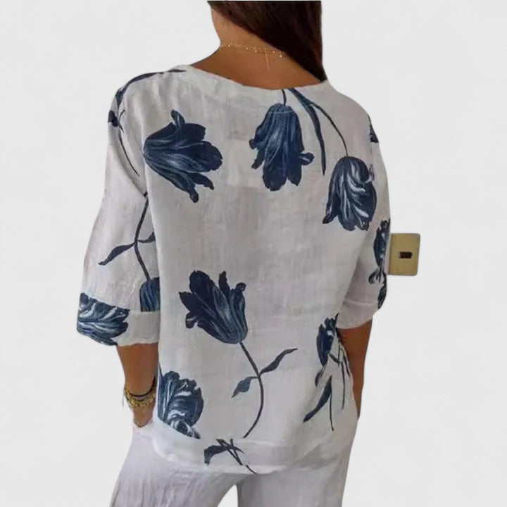 Isabel | Elegante Bloemenprint Blouse