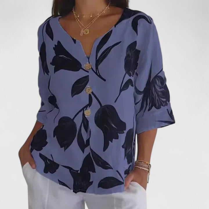 Isabel | Elegante Bloemenprint Blouse