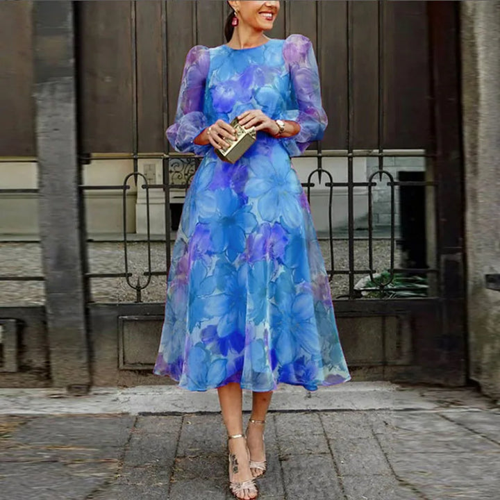 Blair | Dames Bruidsgast Jurk Formele Bloemen Midi Jurk