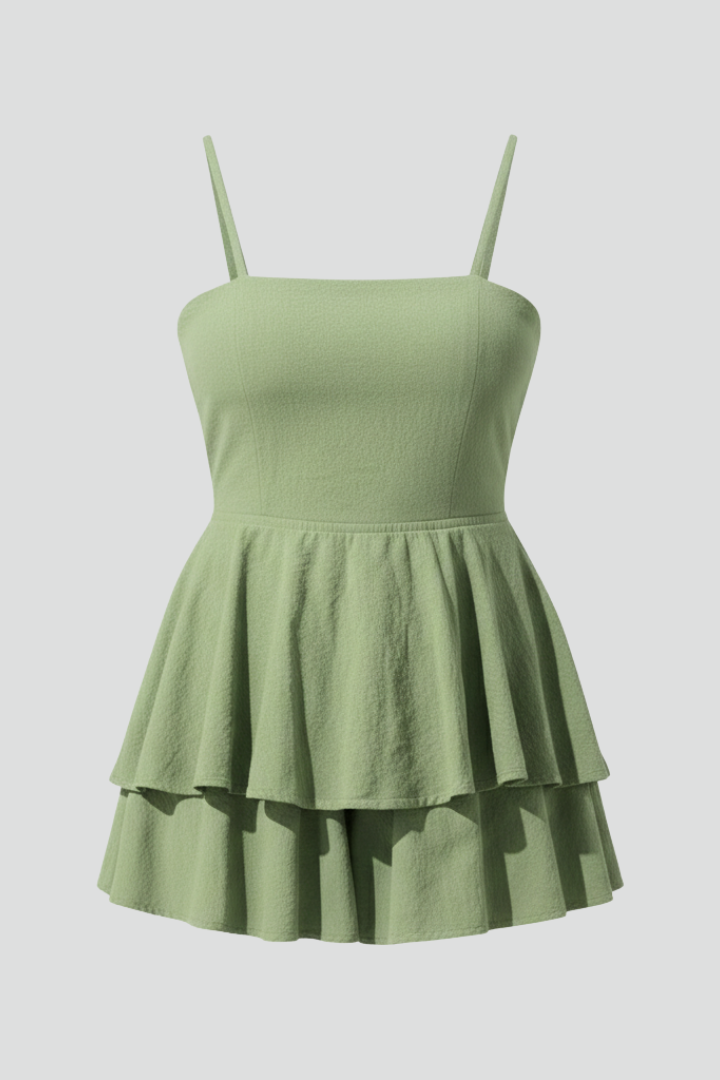 Madison | Dames Spaghetti Band Flared Skirt Mini Jurk