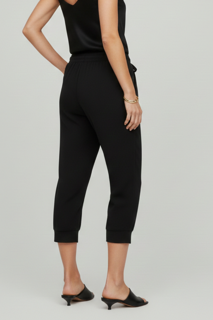 Audrey | Dames Capri Broek met Touwsluiting en Zijzakken