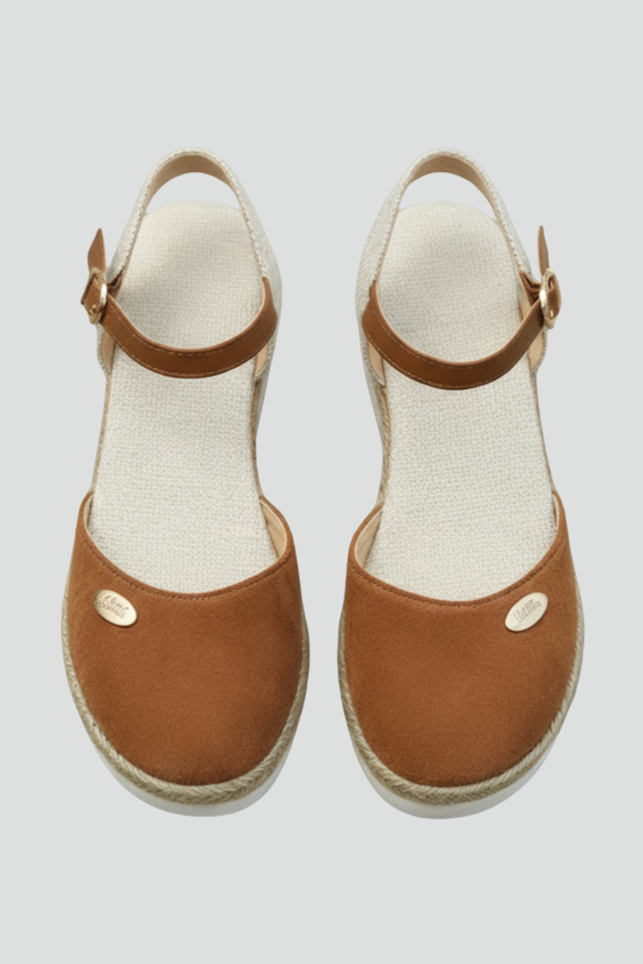 Maya  | Dames Espadrilles Sandalen met Gesloten Neus en Slingback Band