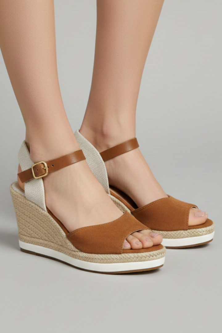 Maya  | Dames Espadrilles Sandalen met Gesloten Neus en Slingback Band