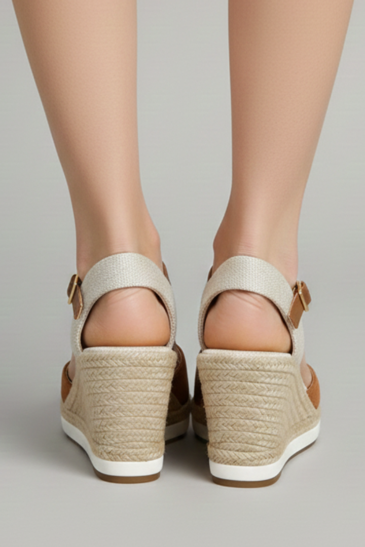 Maya  | Dames Espadrilles Sandalen met Gesloten Neus en Slingback Band