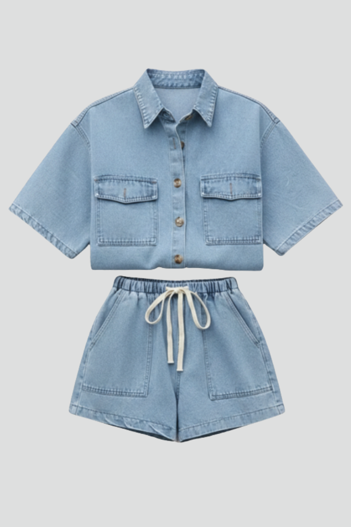 Brooklyn | Dames Korte Mouwen Set Met Shorts