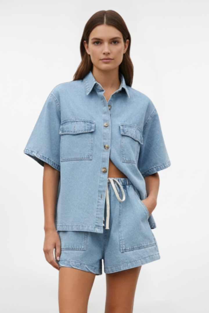 Brooklyn | Dames Korte Mouwen Set Met Shorts