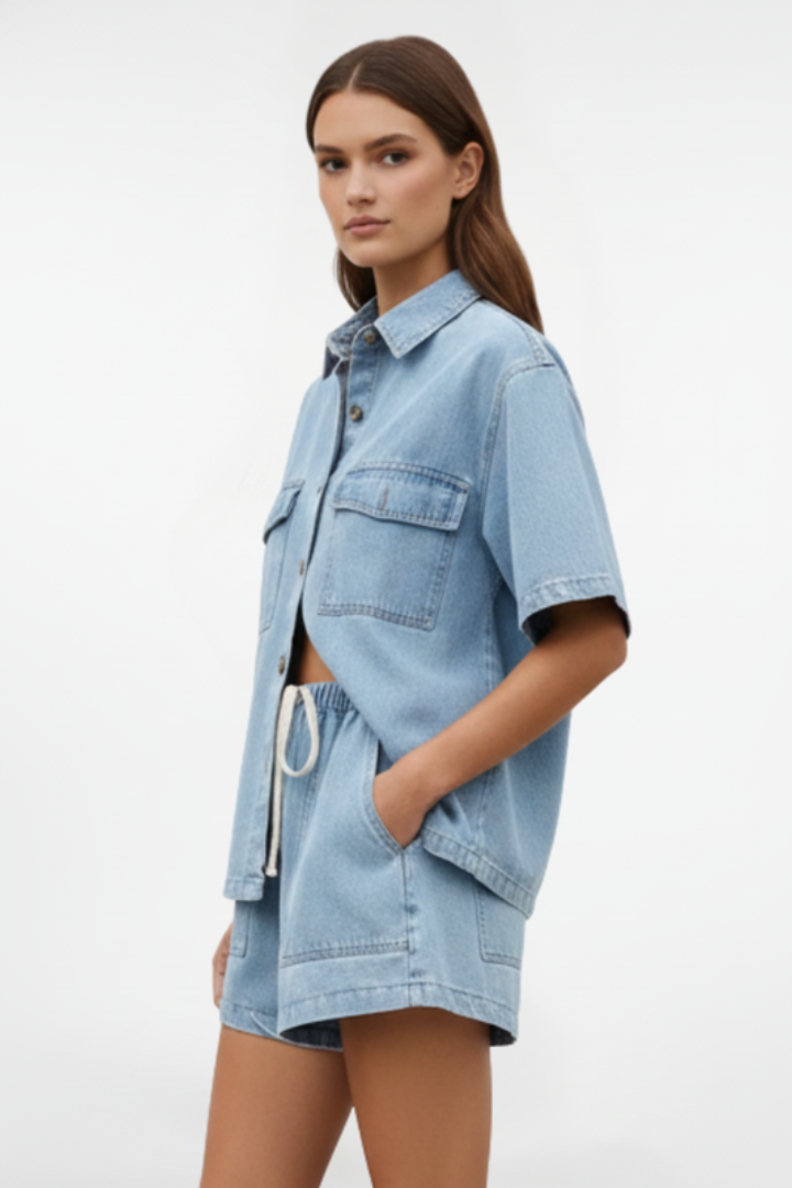 Brooklyn | Dames Korte Mouwen Set Met Shorts
