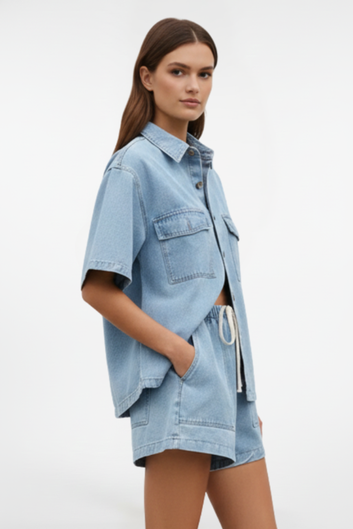Brooklyn | Dames Korte Mouwen Set Met Shorts