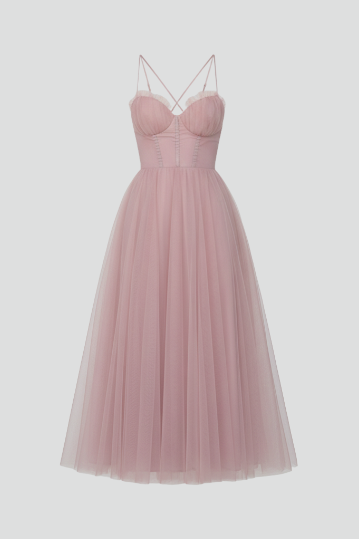 Grace | Dames Strapless Tulle Rok Maxi Jurk