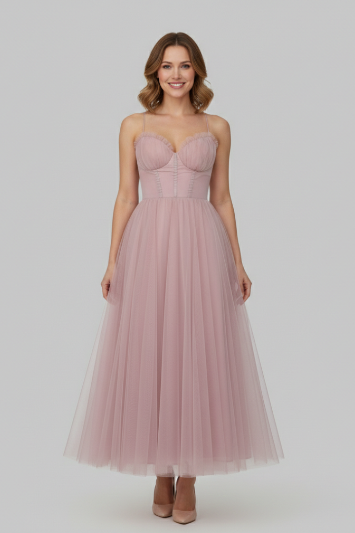 Grace | Dames Strapless Tulle Rok Maxi Jurk