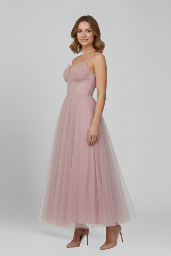 Grace | Dames Strapless Tulle Rok Maxi Jurk