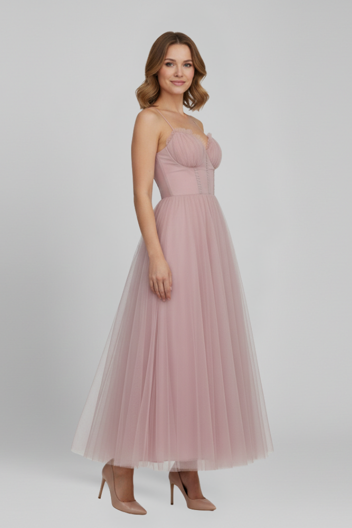Grace | Dames Strapless Tulle Rok Maxi Jurk